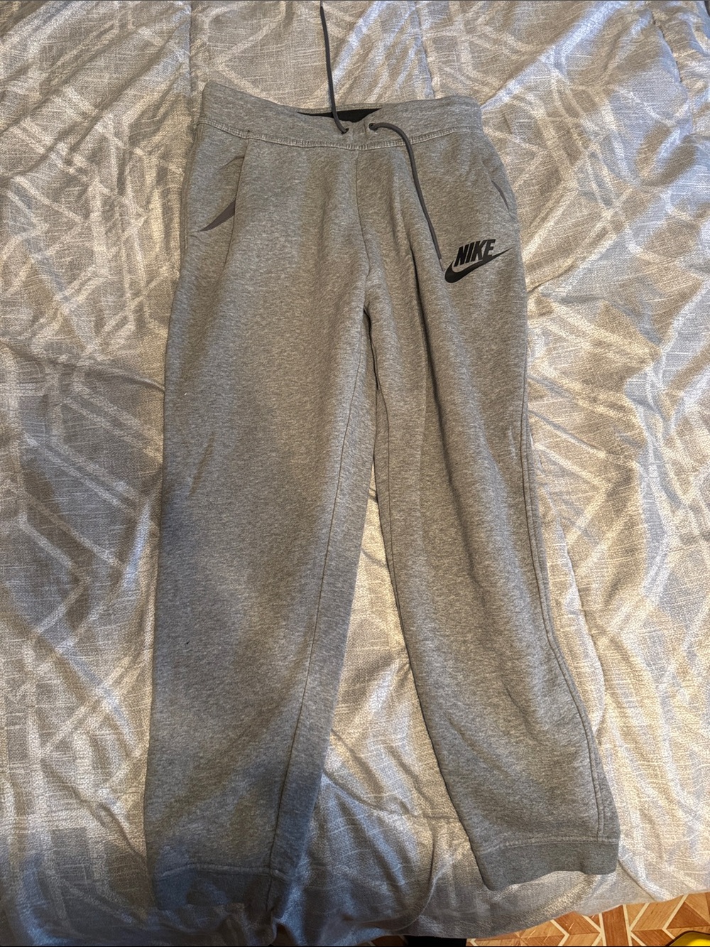 Nike Gray Sweatpants with Black Swoosh